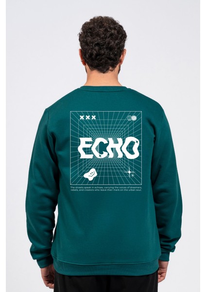 Regular Sırtta Echo Baskılı Sweatshirt fiyatları