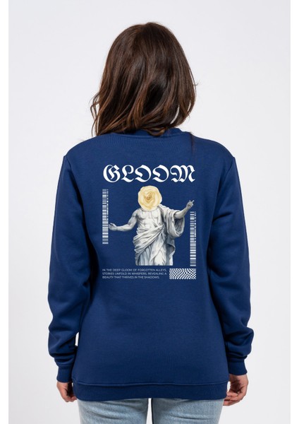 Regular Sırtta Bloom Baskılı Sweatshirt