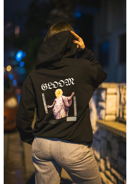 Oversize Sırtta Bloom Baskılı Hoodie fiyatları