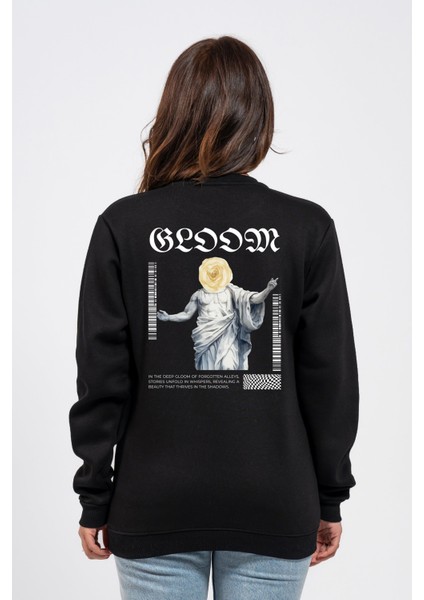 Regular Sırtta Bloom Baskılı Sweatshirt