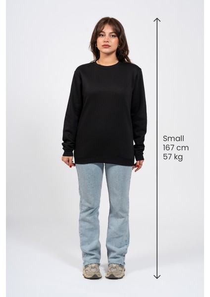Regular Sırtta Bloom Baskılı Sweatshirt