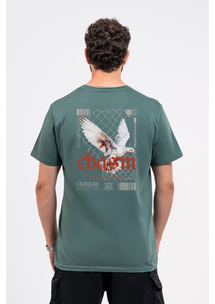 Regular Sırtta Chasm Baskılı Tshirt