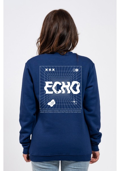 Regular Sırtta Echo Baskılı Sweatshirt fiyatları