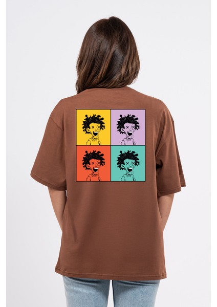 Oversize Curly Man Baskılı Tshirt fırsatları