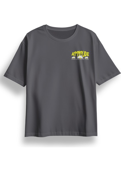 Oversize Attitude Baskılı Tshirt
