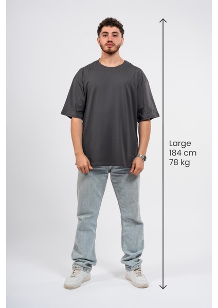 Oversize Attitude Baskılı Tshirt