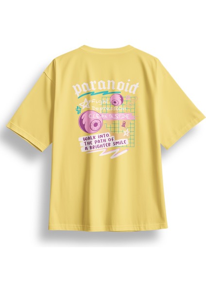 Oversize Paranoid Baskılı Tshirt