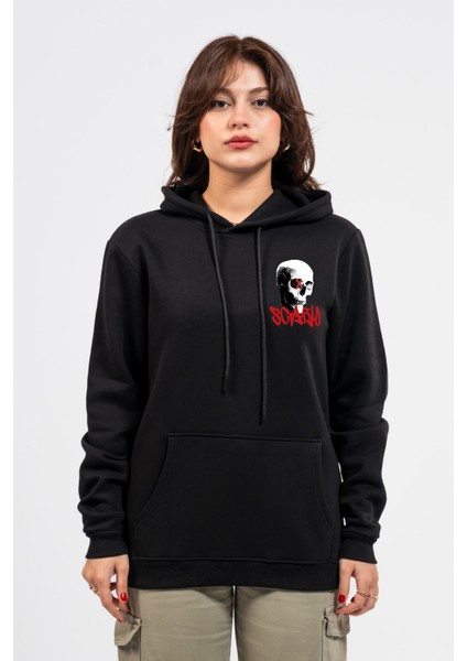Regular Göğüste Baskılı Scary Hoodie