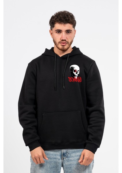 Regular Göğüste Baskılı Scary Hoodie modelleri