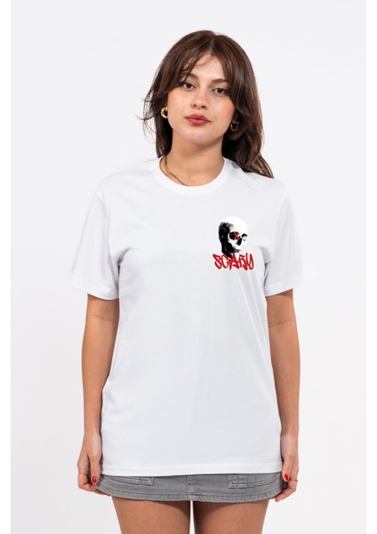 Regular Göğüste Scary Baskılı Tshirt