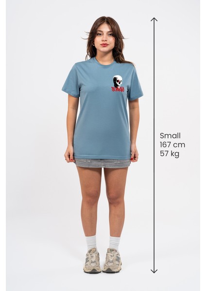 Regular Göğüste Scary Baskılı Tshirt modelleri