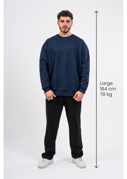 Oversize Sırtta Baskılı Scary Sweatshirt
