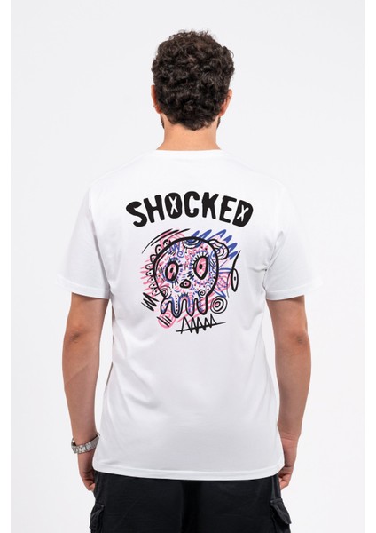 Regular Sırtta Shocked Baskılı Tshirt