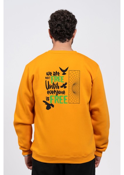 Regular Sırtta Not Free Baskılı Sweatshirt fiyatları
