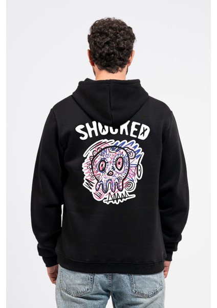 Regular Sırtta Shocked Baskılı Hoodie