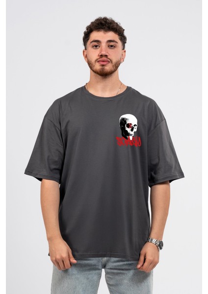 Oversize Göğüste Scary Baskılı T-Shirt fiyatları