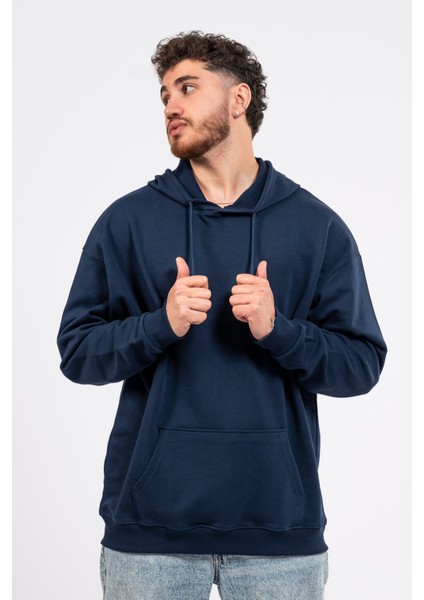 Oversize Sırtta Baskılı Scary Hoodie