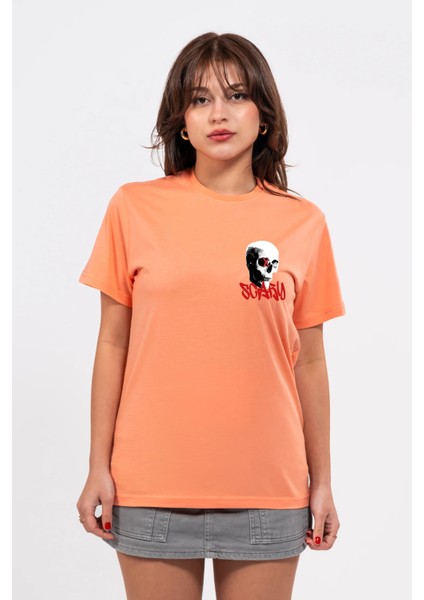 Regular Göğüste Scary Baskılı Tshirt