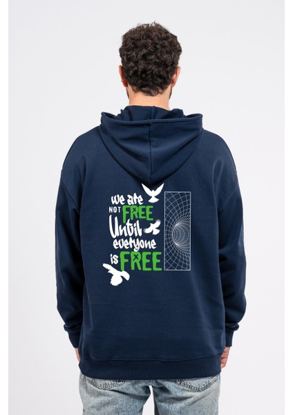 Oversize Sırtta Not Free Baskılı Hoodie fiyatları