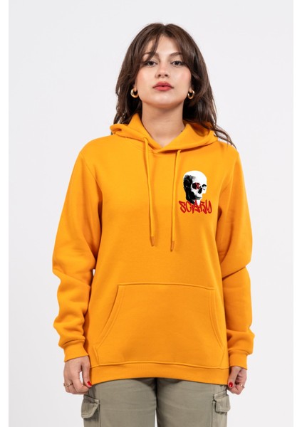 Regular Göğüste Baskılı Scary Hoodie