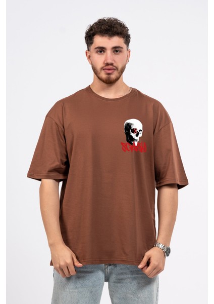 Oversize Göğüste Scary Baskılı T-Shirt fiyatları