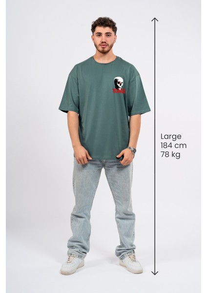 Oversize Göğüste Scary Baskılı T-Shirt fırsatları