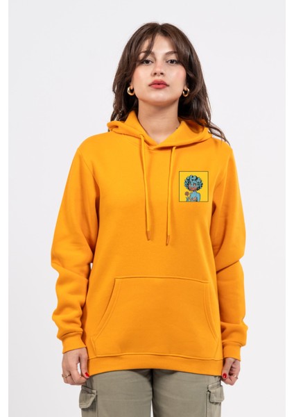 Regular Göğüste Cry Woman Baskılı Hoodie