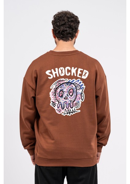 Oversize Sırtta Shocked Baskılı Sweatshirt fiyatları