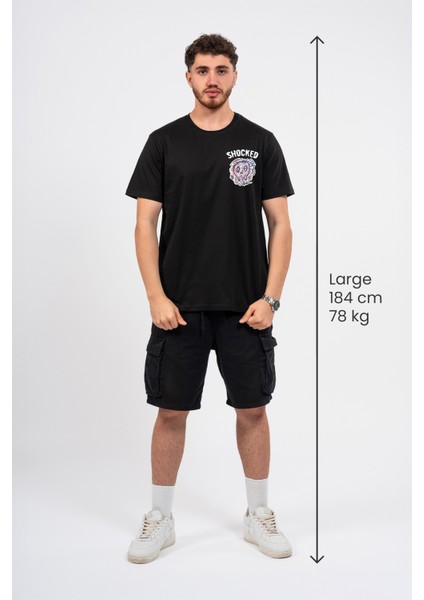 Regular Göğüste Shocked Baskılı Tshirt fırsatları
