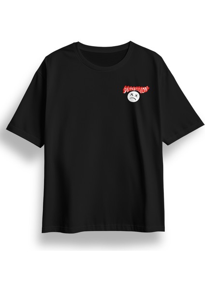 Oversize Depression Baskılı Tshirt fiyatları