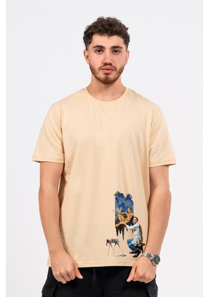 Regular Dali Baskılı Tshirt