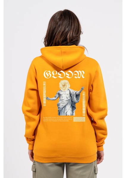 Regular Sırtta Bloom Baskılı Hoodie