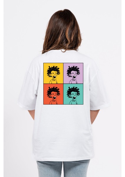 Oversize Curly Man Baskılı Tshirt modelleri