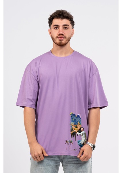 Oversize Dali Baskılı Tshirt