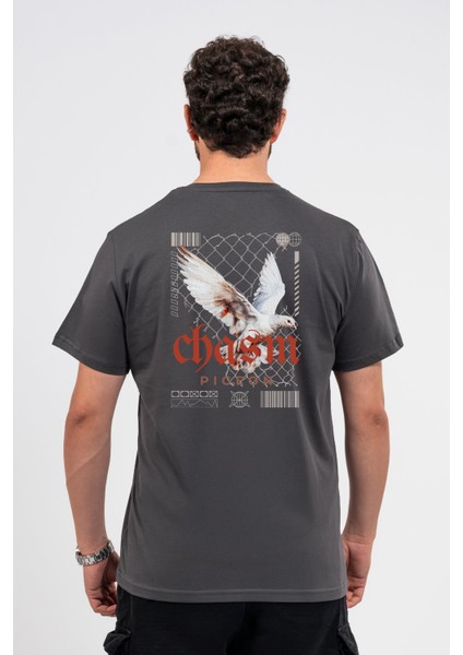 Regular Sırtta Chasm Baskılı Tshirt