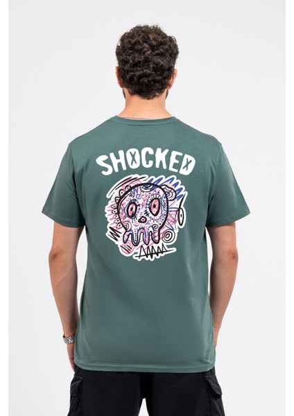 Regular Sırtta Shocked Baskılı Tshirt
