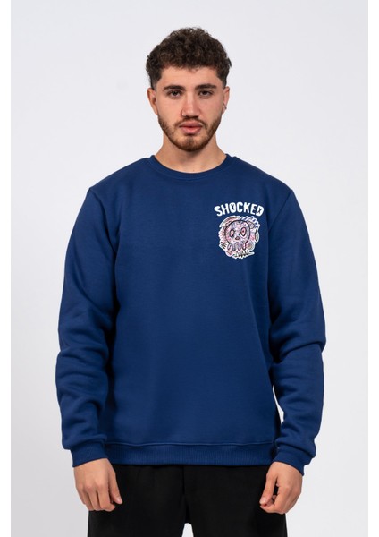 Regular Göğüste Shocked Baskılı Sweatshirt fiyatları