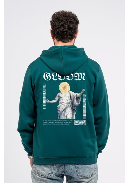 Regular Sırtta Bloom Baskılı Hoodie