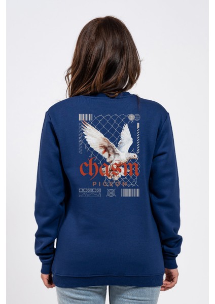 Regular Sırtta Chasm Baskılı Sweatshirt