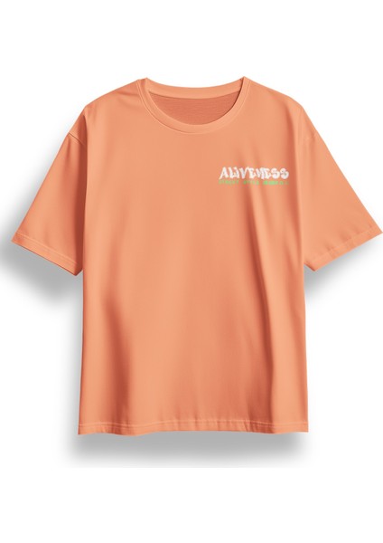 Oversize Aliveness Baskılı Tshirt fiyatları