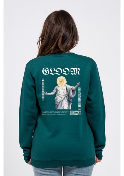 Regular Sırtta Bloom Baskılı Sweatshirt