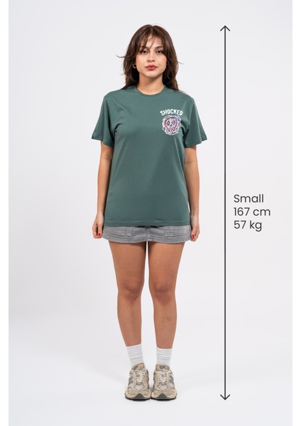 Regular Göğüste Shocked Baskılı Tshirt modelleri