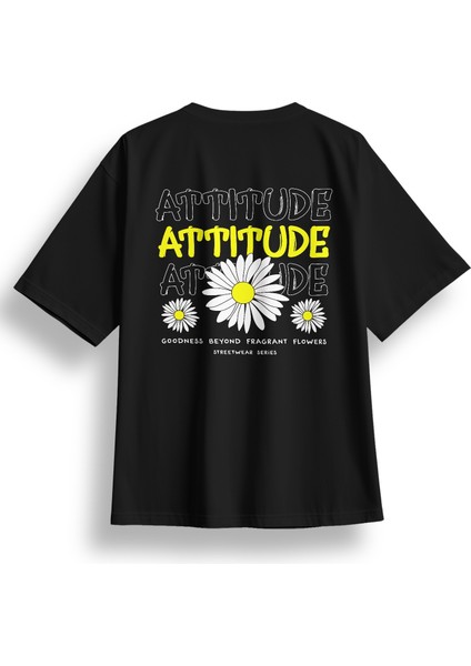 Oversize Attitude Baskılı Tshirt