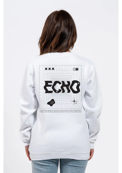 Regular Sırtta Echo Baskılı Sweatshirt fiyatları