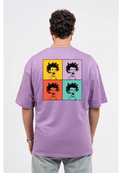Oversize Curly Man Baskılı Tshirt modelleri