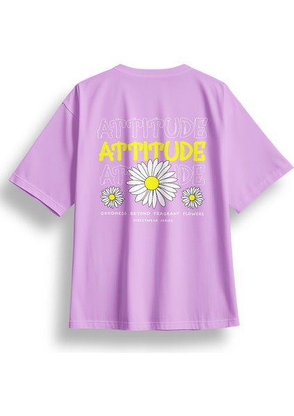 Oversize Attitude Baskılı Tshirt
