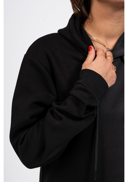 Regular Göğüste Shocked Baskılı Hoodie modelleri