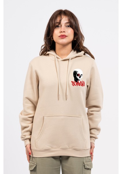 Regular Göğüste Baskılı Scary Hoodie