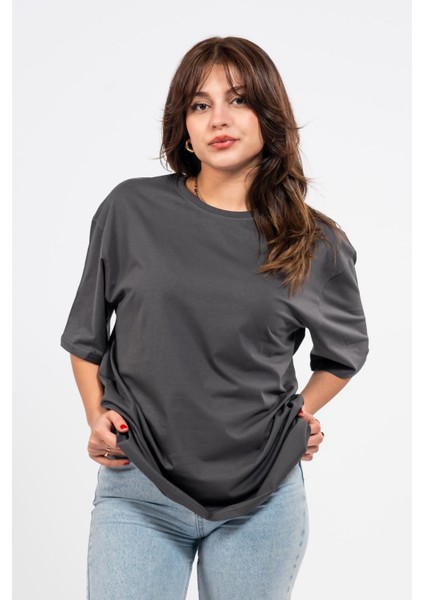Oversize Sırtta Not Free Baskılı Tshirt modelleri