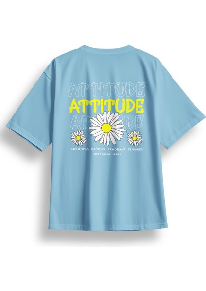 Oversize Attitude Baskılı Tshirt